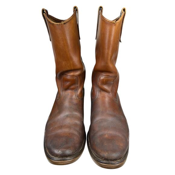 Vintage Red Wing Men’s Pecos Brown Leather Pull On Western Boot Size US 10 - Picture 7 of 12